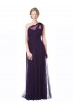 Sweetheart Long Tulle Plum Sleeveless Bridesmaid Dress Darwin