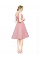 V-Neck Knee Length Tulle Pink Sleeveless Bridesmaid Gown Darwin