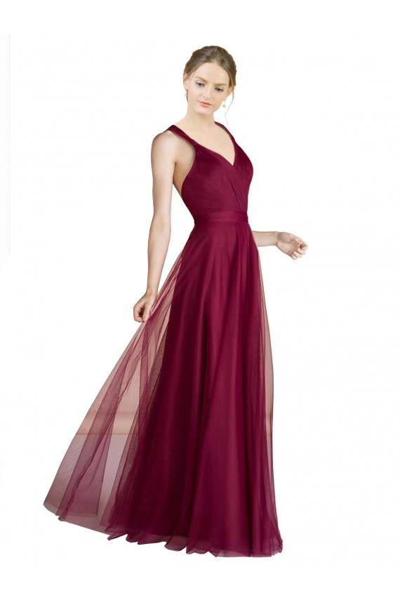 Sweetheart Long Tulle Sleeveless Bridesmaid Dress Darwin