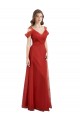 Sweetheart Long Tulle Red Cold Shoulder Formal Dress / Bridesmaid Dress Darwin
