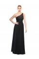 One Shoulder Long Tulle Black Sleeveless Bridesmaid Dress / Evening Dress Darwin