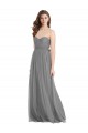 Sweetheart Long Tulle Slate Grey Sleeveless Bridesmaid Gown Darwin