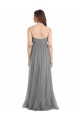 Sweetheart Long Tulle Slate Grey Sleeveless Bridesmaid Gown Darwin