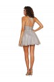 Halter Neck Short Tulle Silver Sleeveless Bridesmaid Dress Darwin