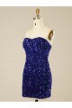 Sweetheart Short Velvet Sequin Sleeveless Prom Dress Darwin