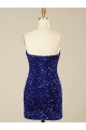 Sweetheart Short Velvet Sequin Sleeveless Prom Dress Darwin