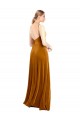 Cowl Neck Long Stretch Velvet Gold Sleeveless Prom Dress / Bridesmaid Dress Darwin
