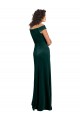 Square Neck Long Stretch Velvet Dark Green Cap Sleeves Formal Evening Gown / Prom Dress / Bridesmaid Dress Darwin