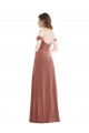 Off the Shoulder Long Stretch Velvet Cinnamon Rose Sleeveless Semi Formal Evening Dress / Prom Dress / Bridesmaid Dress Darwin