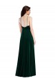 High Neck Long Stretch Velvet Dark Green Sleeveless Semi Formal Evening Dress / Prom Dress / Bridesmaid Dress Darwin