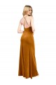 High Neck Long Stretch Velvet Gold Sleeveless Formal Evening Gown / Prom Dress / Bridesmaid Dress Darwin