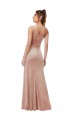 One Shoulder Long Stretch Velvet Pink Sleeveless Black Tie Evening Gown / Prom Dress / Bridesmaid Dress Darwin