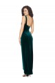 One Shoulder Long Stretch Velvet Dark Green Sleeveless High Low Evening Gown / Prom Dress / Bridesmaid Dress Darwin